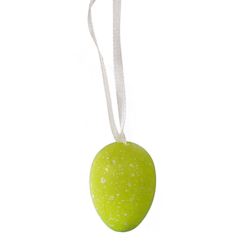 Jajka plastikowe zawieszki zestaw 12 sztuk 4cm zielone