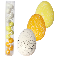 Jajka plastikowe zawieszki zestaw 12 sztuk 4cm pomarańczowe