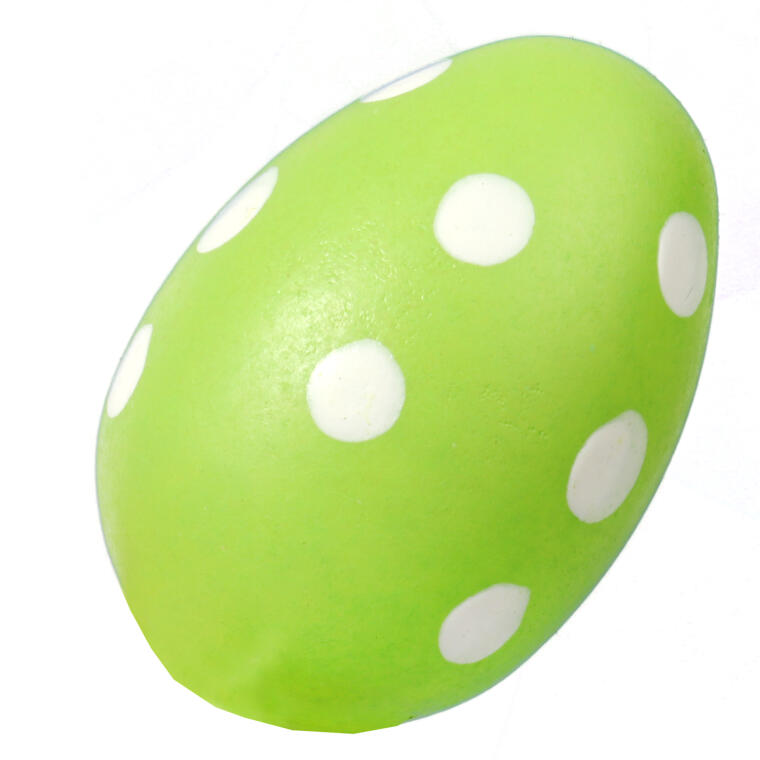 Jajka plastikowe zawieszki zestaw 12 sztuk 4cm zielone z dekorem