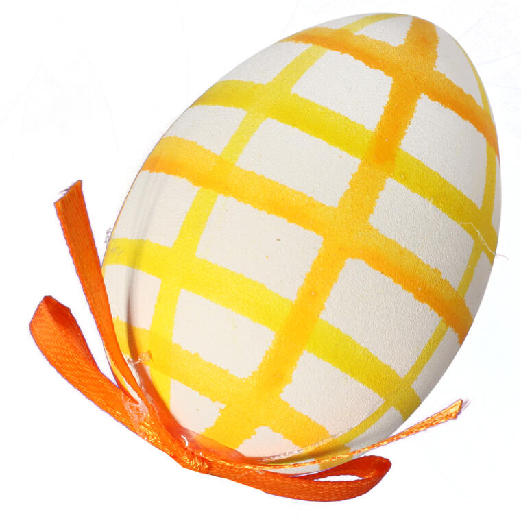 Zestaw świątecznych zawieszek - pomarańczowe jajka wielkanocne, 9 sztuk, 7cm.