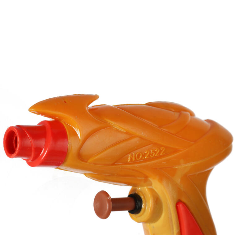 Mini pistolet wodny w kolorach żółto-czerwonych, 11cm dla dzieci na Śmigus-Dyngus