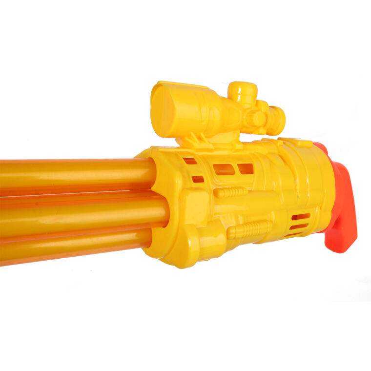 ŻÓŁTY PISTOLET-STRZYKAWKA NA WODĘ Z PODWÓJNĄ LUFĄ, 56 CM