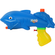 Pistolet na Wodę z Pojemnikiem Ciśnieniowym 29 cm - Design Rekin w Kolorze Niebieskim