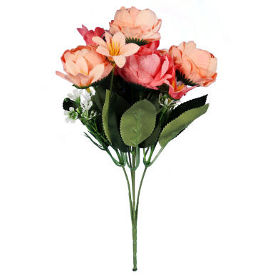 Bukiet 5 Sztucznych Piwonii w Kolorze Różowym - Dekoracja Wszystkich Czasów