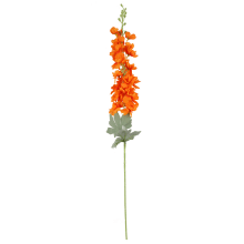 Gałązka Dekoracyjna z Dwoma Kwiatami Ostróżki w Kolorze Pomarańczowym