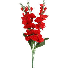 Sztuczny Bukiet 5 Czerwonych Gladioli - Dekoracja o Wysokości 65 cm