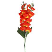 Sztuczny Bukiet 5 Pomarańczowych Gladioli - Realistyczny Wygląd, Wysokość 65 cm