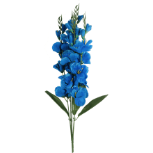Sztuczny Bukiet Niebieskich Gladioli - 5 Sztuk, Wysokość 65 cm