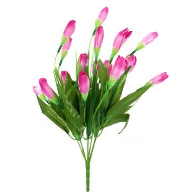 Bukiet Sztucznych Krokusów o Kolorze Jasno Różowym - 20 Sztuk, 35 cm Wysokości