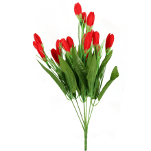 Sztuczny Bukiet 20 Czerwonych Krokusów - Realistyczne Kwiaty Dekoracyjne o Wysokości 35 cm