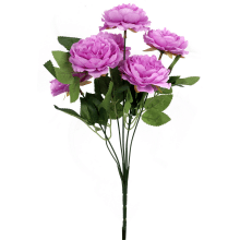 Sztuczny Bukiet Fioletowych Piwonii 36cm - Realistyczne Kwiaty Dekoracyjne