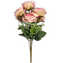 Bukiet 7 róż 45cm kolor jasno różowy