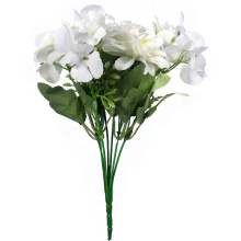 Bukiet 7 kwiatów 32cm kolor biały