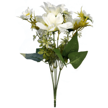 Biały Bukiet Sztucznych Margaretek 36cm - Wysokiej Jakości Dekoracja