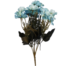 Sztuczne Kwiaty Wiśni w Kolorze Niebieskim - Bukiet 18 Sztuk, 30 cm Wysokości