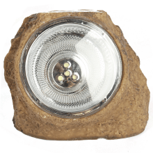 Brązowy Kamień Solarny z LED do Dekoracji Ogrodu