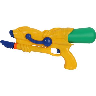 Żółty Pistolet na Wodę z Odwróconym Pojemnikiem i Systemem Ciśnieniowym, 40 cm