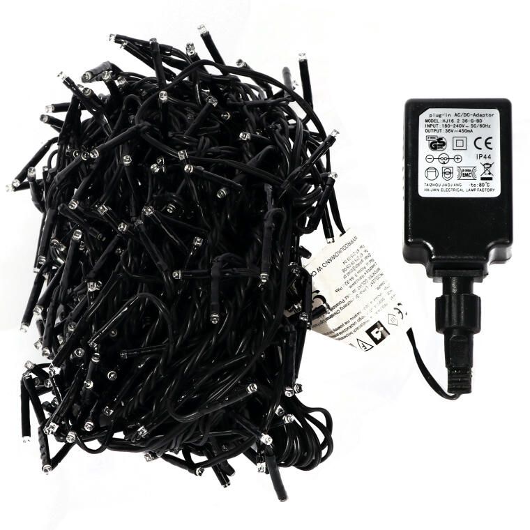 Lampki choinkowe 384 led energooszczędna gąsienica 10m zimny biały