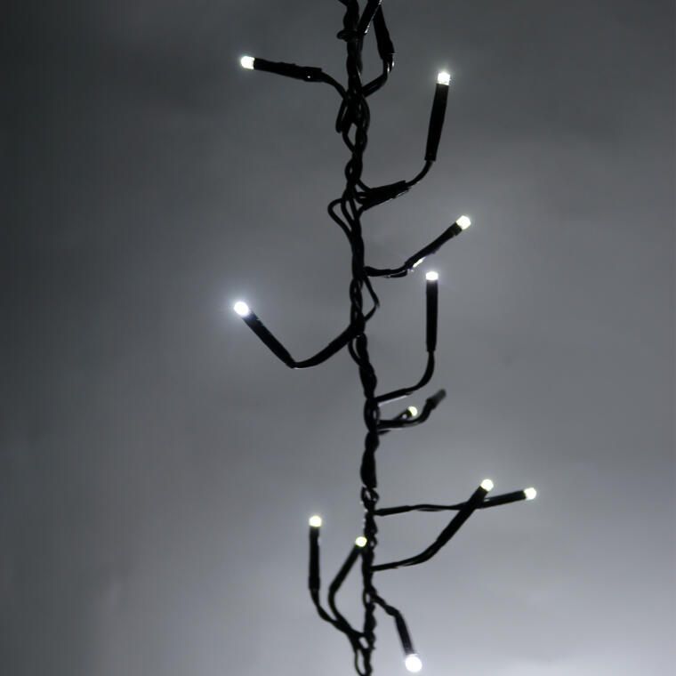 Lampki choinkowe 384 led energooszczędna gąsienica 10m zimny biały