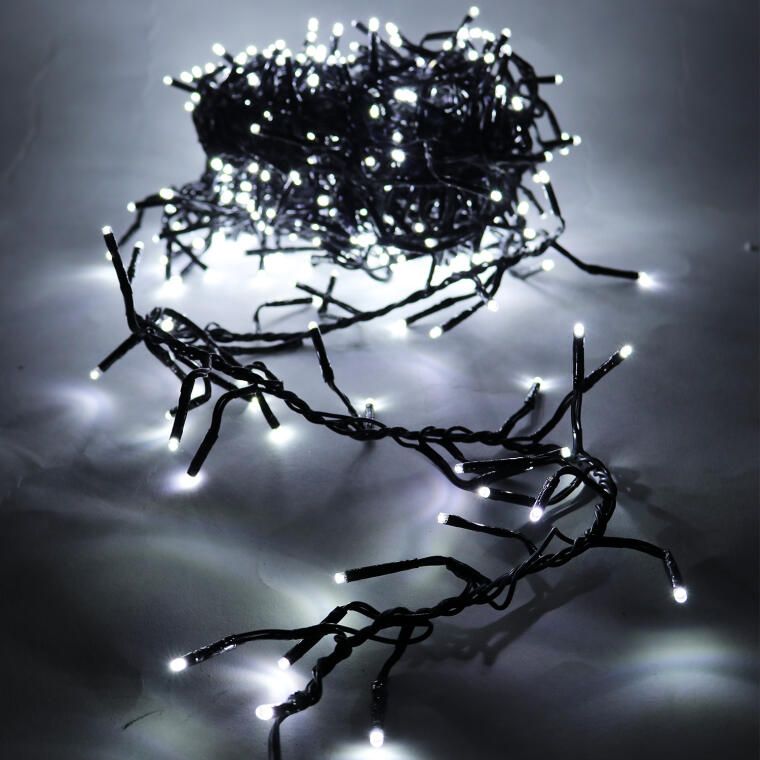 Lampki choinkowe 384 led energooszczędna gąsienica 10m zimny biały