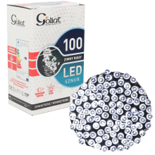 Komplet Lampek Choinkowych 100 LED Zimny Biały z Efektem Flash i Dodatkowym Gniazdem, Odporny na Wodę (IP44)