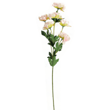 Komplet 6 Sztucznych Kwiatów Piwonii w Kolorze Łososiowym - Wygląd Naturalny, Wysokość 66 cm