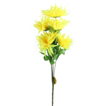 Sztuczny Bukiet 5 Astrów w Kolorze Żółtym o Wysokości 64 cm