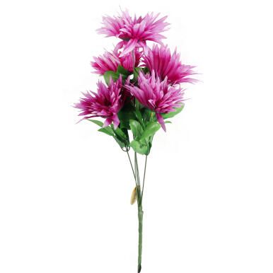 Wysokiej Jakości Bukiet 5 Sztucznych Astr&oacute;w w Kolorze Fioletowym - 64 cm