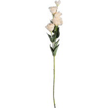 Gałązka Dekoracyjna z 6 Kremowymi Kwiatami Eustoma o Realistycznym Wyglądzie