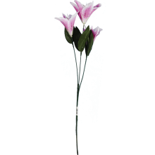 Fioletowa Dekoracyjna Gałązka z 3 Kwiatami Lilii (60 cm)