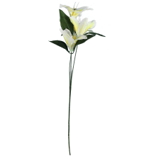 Żółta Lilia Dekoracyjna - Gałązka z 3 Kwiatami, Naturalistyczna, Wysokość 60 cm