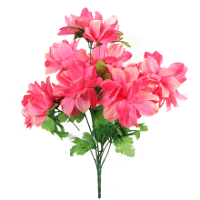 Dekoracyjny Bukiet Sztucznych Dalii w Kolorze Różowym - 7 Szuk, 60 cm