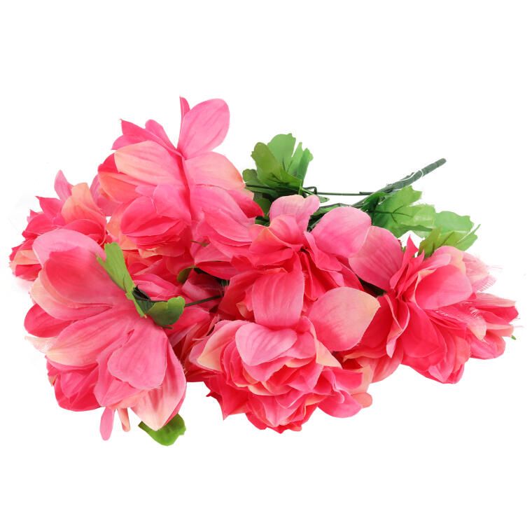 Dekoracyjny Bukiet Sztucznych Dalii w Kolorze Różowym - 7 Szuk, 60 cm
