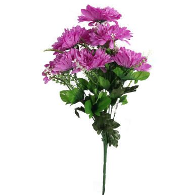 BUKIET 9 GERBER Z DODATKAMI KOLOR JASNO FIOLETOWY