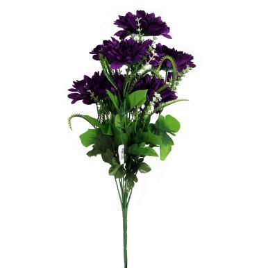 BUKIET 9 GERBER Z DODATKAMI KOLOR FIOLETOWY