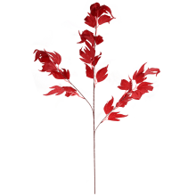 Czerwona Sztuczna Gałązka Liści 95cm - Dekoracja o Realistycznym Wyglądzie