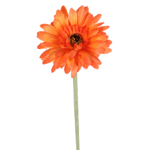 Pojedynczy Kwiat Gerbera w Kolorze Pomarańczowym o Wysokości 55 cm - Dekoracja do Wnętrz