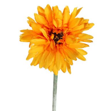 GERBERA KWIAT POJEDYNCZY KOLOR JASNO POMARAŃCZOWY