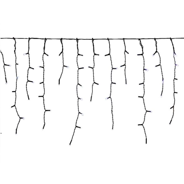 Kurtyna 240 lampek LED z  efektem flash i dodatkowym gniazdem biała