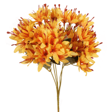 Bukiet 5 gałązek z kwiatami azalii kolor pomarańczowy