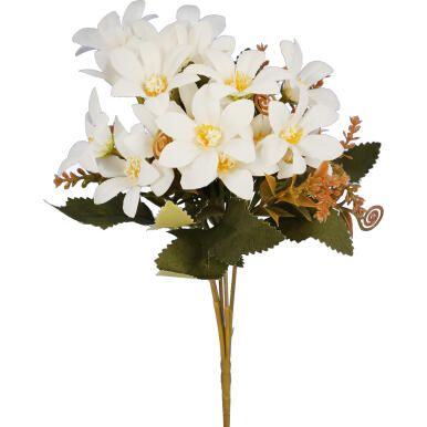 BUKIET Z PIĘCIOMA GAŁĄZKAMI DROBNYCH KWIATKÓW KOLOR BIAŁY