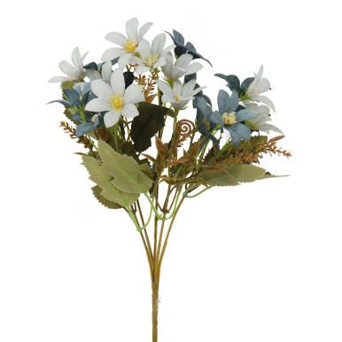 BUKIET Z PIĘCIOMA GAŁĄZKAMI DROBNYCH KWIATKÓW KOLOR NIEBIESKI