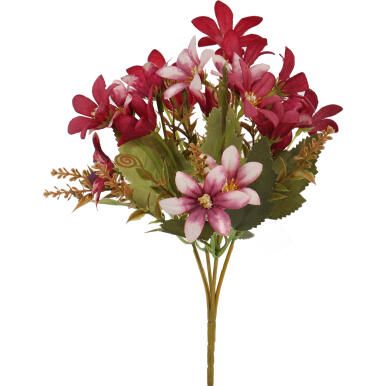 BUKIET Z PIĘCIOMA GAŁĄZKAMI DROBNYCH KWIATKÓW KOLOR CIEMNO RÓŻOWY