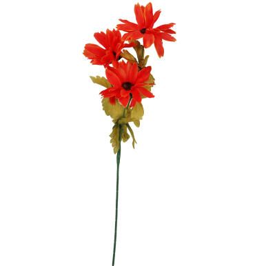 GAŁĄZKA ŻÓŁTYCH MARGARETEK W JESIENNYCH ODCIENIACH