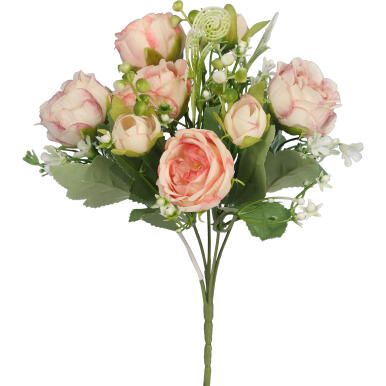 BUKIET 5 GAŁĄZEK Z DROBNYMI PIWONIAMI KOLOR RÓŻOWY