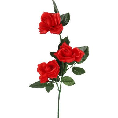 RÓŻA GAŁAZKA 3 KWIATÓW 72 CM KOLOR CZERWONY