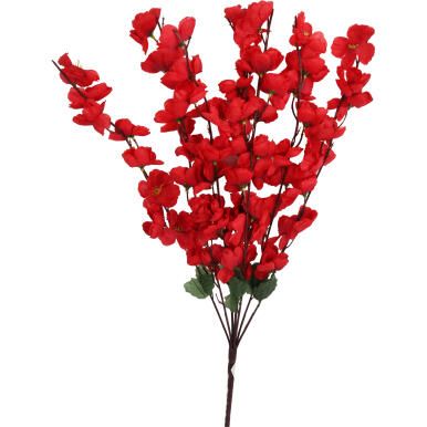 Czerwony bukiet 7 sztucznych jabłoni wysokiej jakości, 56 cm