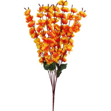 Sztuczny Bukiet Pomarańczowych Jabłoni - 7 Sztuk, Wysokość: 56 cm