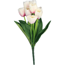 Sztuczny Bukiet 9 Białych Tulipanów - Dekoracja o Wysokości 40 cm
