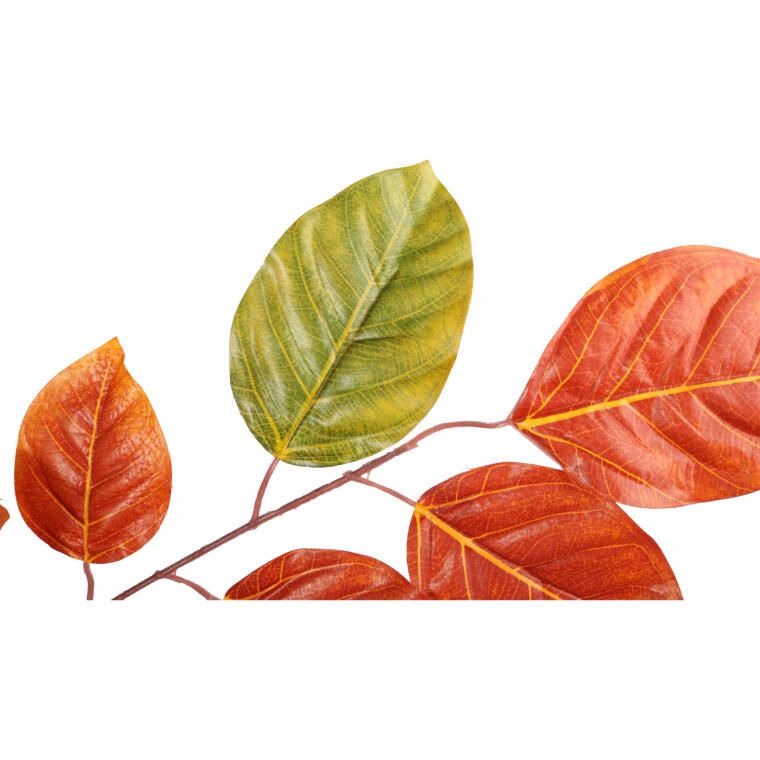 GAŁĄZKA LIŚCI BUKU 70 CM POMARAŃCZOWA